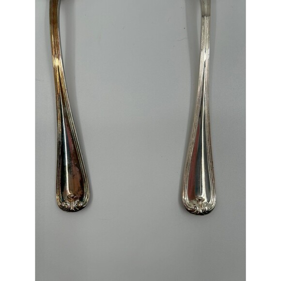 Gorham Heritage Silver Plated Serving Spoons Set of Two Vintage Shell Spoons - Picture 3 of 11